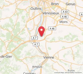 Map of Communay, Auvergne-Rhône-Alpes