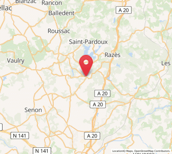Map of Compreignac, Nouvelle-Aquitaine