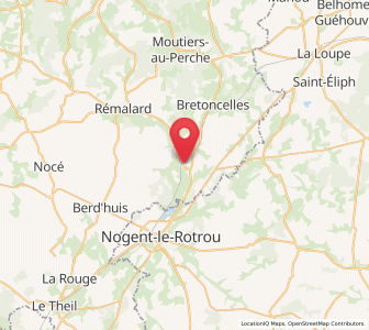 Map of Condé-sur-Huisne, Normandy