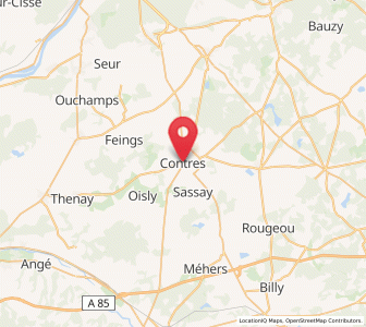 Map of Contres, Centre