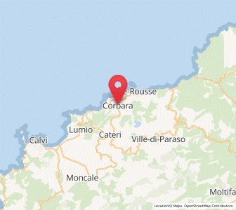 Map of Corbara, Corsica