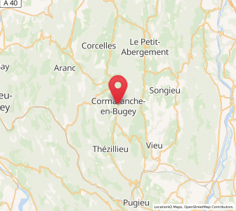 Map of Cormaranche-en-Bugey, Auvergne-Rhône-Alpes