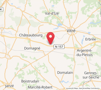 Map of Cornillé, Brittany