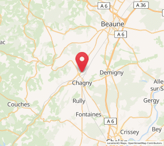 Map of Corpeau, Bourgogne-Franche-Comté