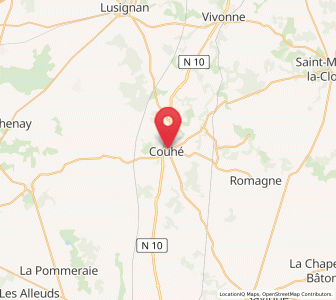 Map of Couhé, Nouvelle-Aquitaine