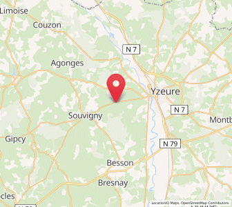 Map of Coulandon, Auvergne-Rhône-Alpes
