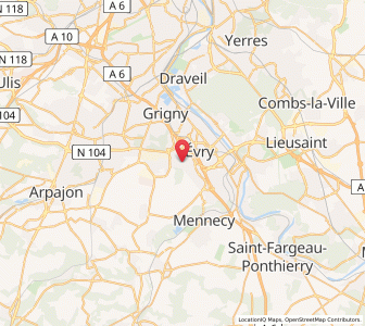 Map of Courcouronnes, Île-de-France