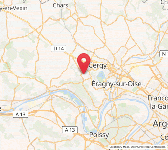 Map of Courdimanche, Île-de-France