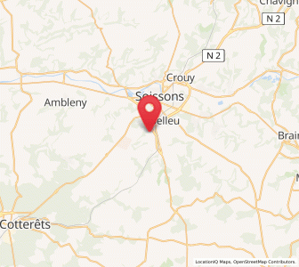 Map of Courmelles, Hauts-de-France