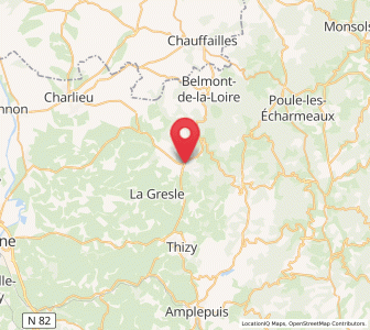 Map of Cours-la-Ville, Auvergne-Rhône-Alpes