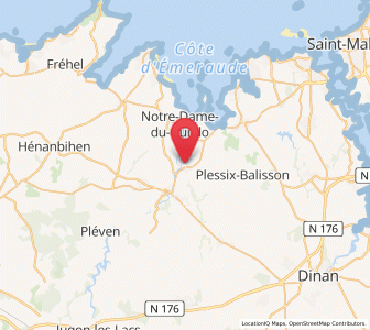Map of Créhen, Brittany