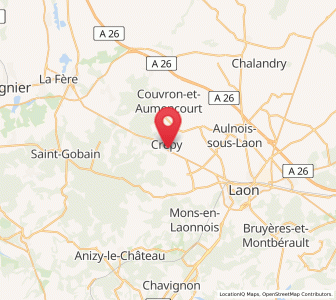 Map of Crépy, Hauts-de-France