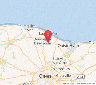 Map of Cresserons, Normandy