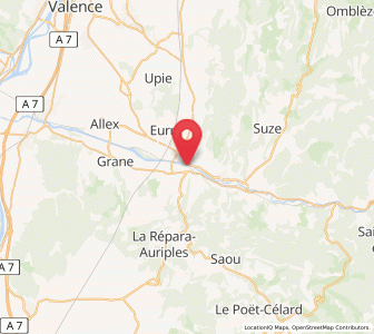 Map of Crest, Auvergne-Rhône-Alpes