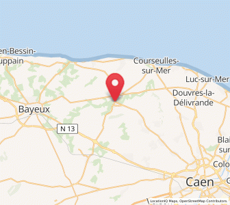 Map of Creully, Normandy