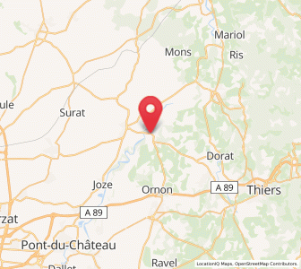 Map of Crevant-Laveine, Auvergne-Rhône-Alpes