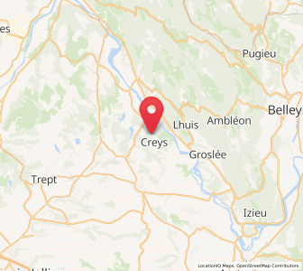 Map of Creys-Mépieu, Auvergne-Rhône-Alpes