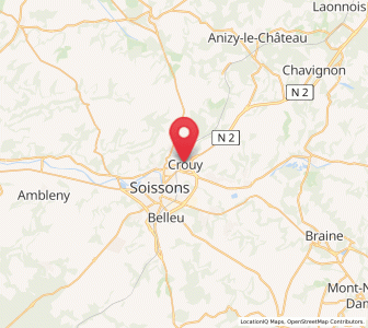 Map of Crouy, Hauts-de-France