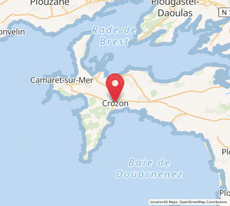 Map of Crozon, Brittany