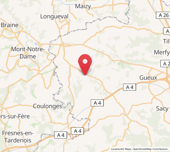 Map of Crugny, Grand Est
