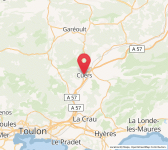 Map of Cuers, Provence-Alpes-Côte d'Azur
