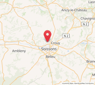 Map of Cuffies, Hauts-de-France