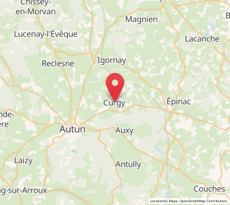 Map of Curgy, Bourgogne-Franche-Comté
