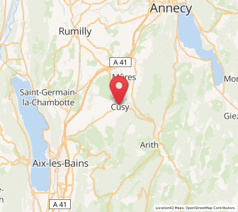 Map of Cusy, Auvergne-Rhône-Alpes