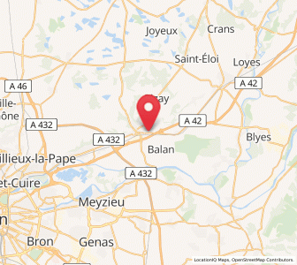 Map of Dagneux, Auvergne-Rhône-Alpes