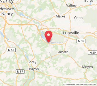 Map of Damelevières, Grand Est