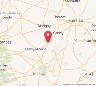 Map of Dangy, Normandy