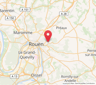 Map of Darnétal, Normandy