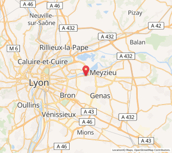 Map of Décines-Charpieu, Auvergne-Rhône-Alpes