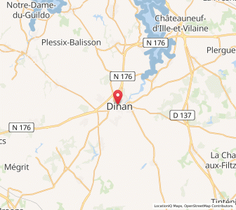 Map of Dinan, Brittany