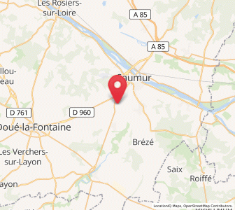 Map of Distré, Pays de la Loire