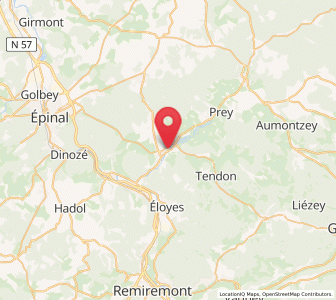 Map of Docelles, Grand Est