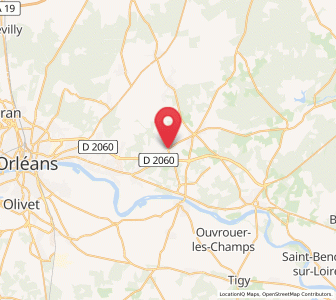 Map of Donnery, Centre
