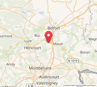 Map of Dorans, Bourgogne-Franche-Comté
