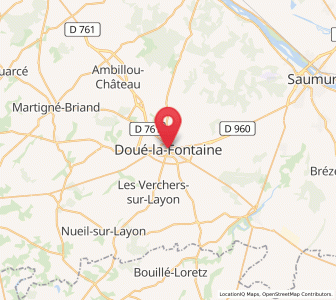 Map of Doué-la-Fontaine, Pays de la Loire