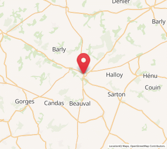 Map of Doullens, Hauts-de-France