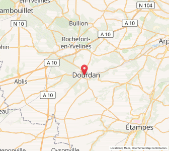 Map of Dourdan, Île-de-France