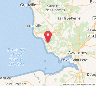 Map of Dragey-Ronthon, Normandy