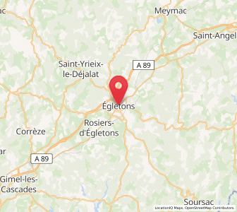 Map of Égletons, Nouvelle-Aquitaine