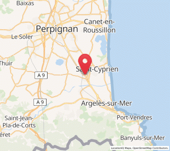 Map of Elne, Occitanie