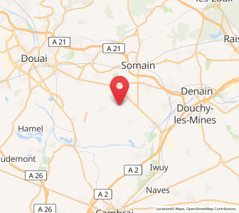 Map of Émerchicourt, Hauts-de-France