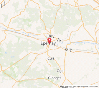 Map of Épernay, Grand Est