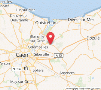Map of Escoville, Normandy