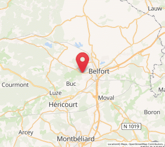 Map of Essert, Bourgogne-Franche-Comté