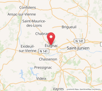 Map of Étagnac, Nouvelle-Aquitaine