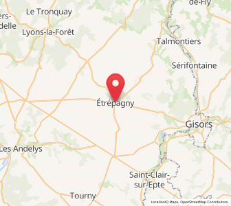Map of Étrépagny, Normandy